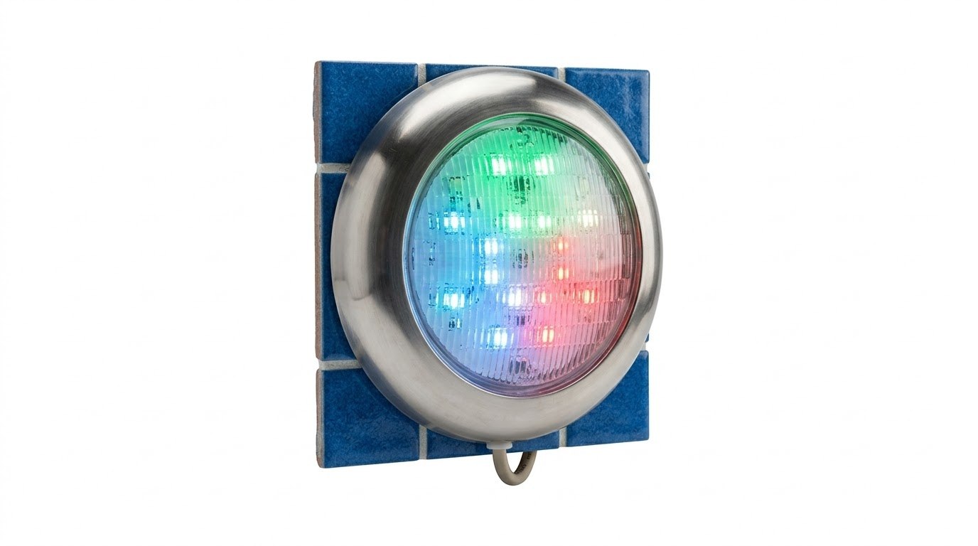 قیمت و خرید چراغ روکار هالوژنی استخر پنتیر مدل LED RGB 20W